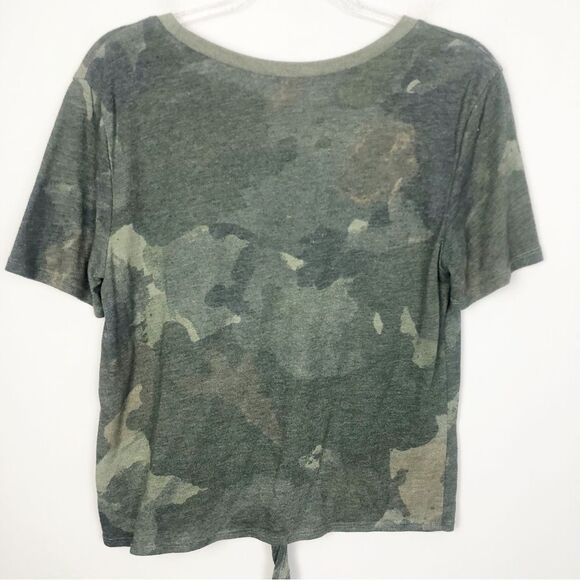ALTERNATIVE | Short Sleeve Camouflage Tee Tie Knot Front Detail Women’s Size XL - Picture 6 of 8
